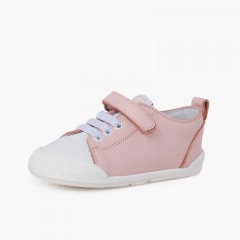 Zapatillas Blanditos Cordones y Tira Adherente Rosa