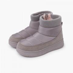 Bota Garvalín textil acolchada Gris