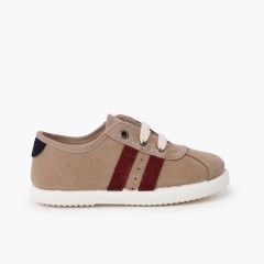  Sneakers niños combinadas serraje serratex Topo