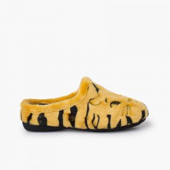 Zapatillas casa tipo zueco león Amarillo