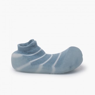 Zapatos bebé puntera redondeada Attipas summer Azul rayas