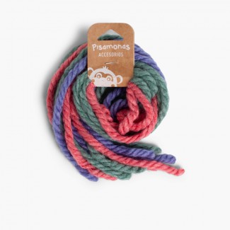 Cordones de lana para Pelo Rosa y Azul