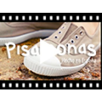 Zapatillas Lona Punta Sin Cordones. Pisamonas