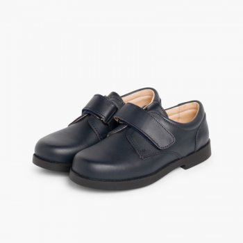 Zapatos Colegiales de Niño Color Negro Mi pequeña Modelo 435. Hecho en España Disponibles desde la talla 22 hasta la 41 Zapatos Blucher Fabricados en Piel 