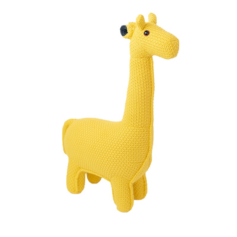 Peluche jirafa mini de algodón 100% amarillo Crochetts