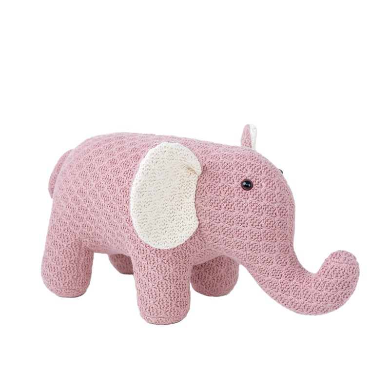 Peluche elefante mini de algodón 100% rosa Crochetts