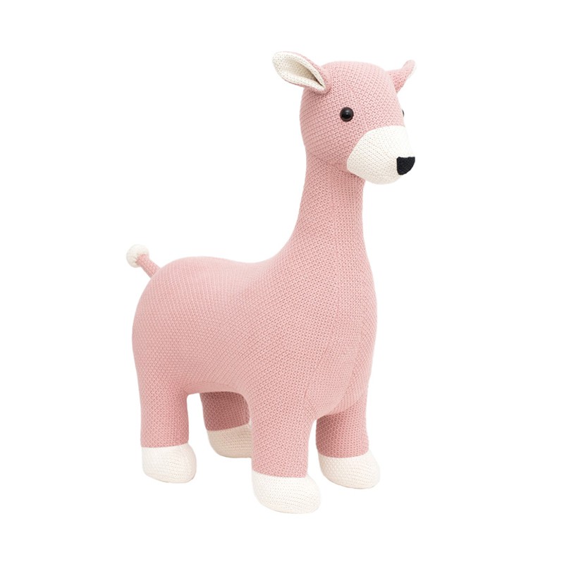 Peluche ciervo mini de algodón 100% rosa Crochetts