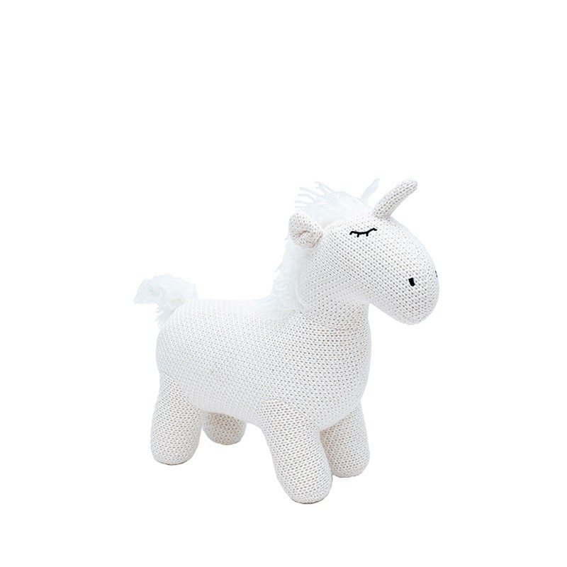 Peluche unicornio mini de algodón 100% blanco Crochetts