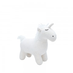 Peluche unicornio mini de algodón 100% blanco Crochetts Blanco