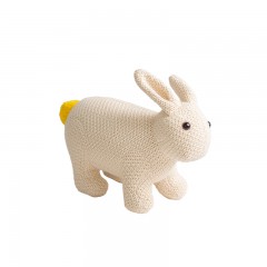 Peluche conejo mini de algodón 100% blanco Crochetts Blanco