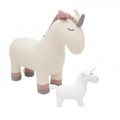 Pack peluches unicornio de algodón 100% blanco Crochetts Blanco